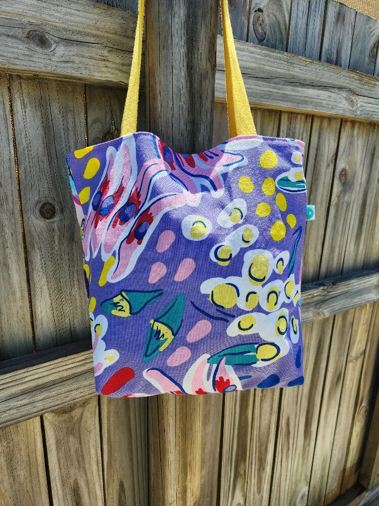 Rainbows and Watercolour Reversible Medium Tote Bag