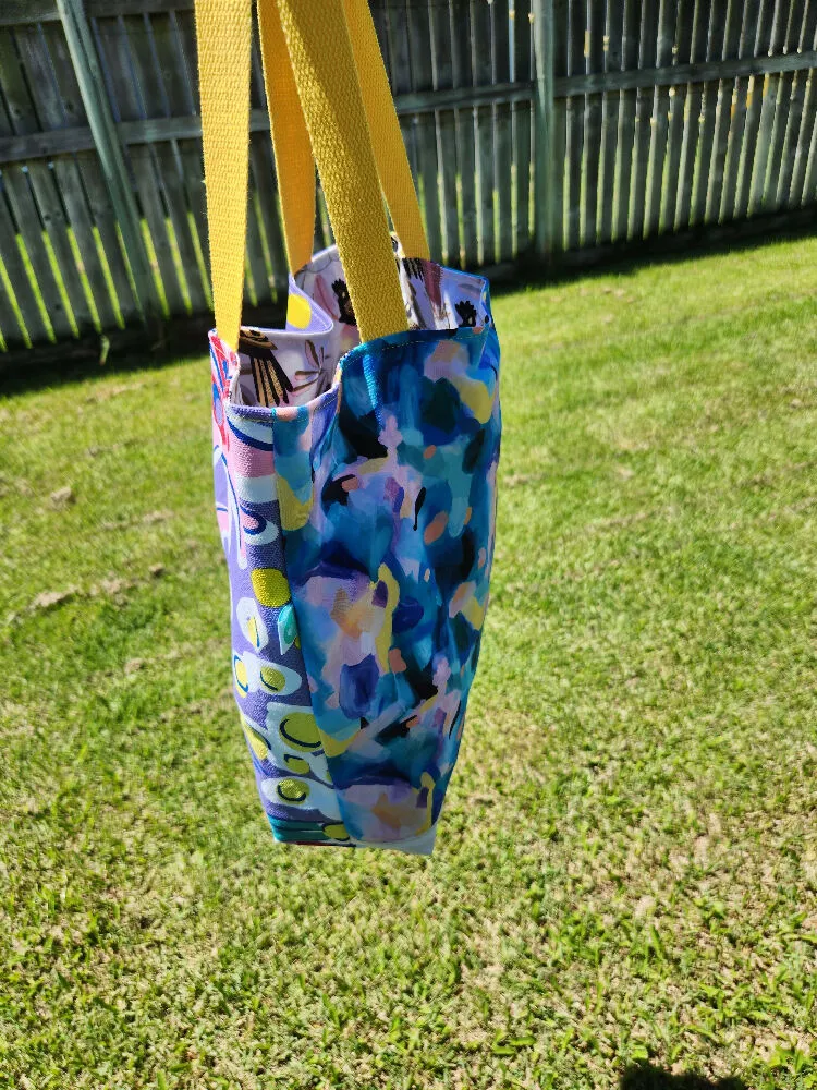 Rainbows and Watercolour Reversible Medium Tote Bag