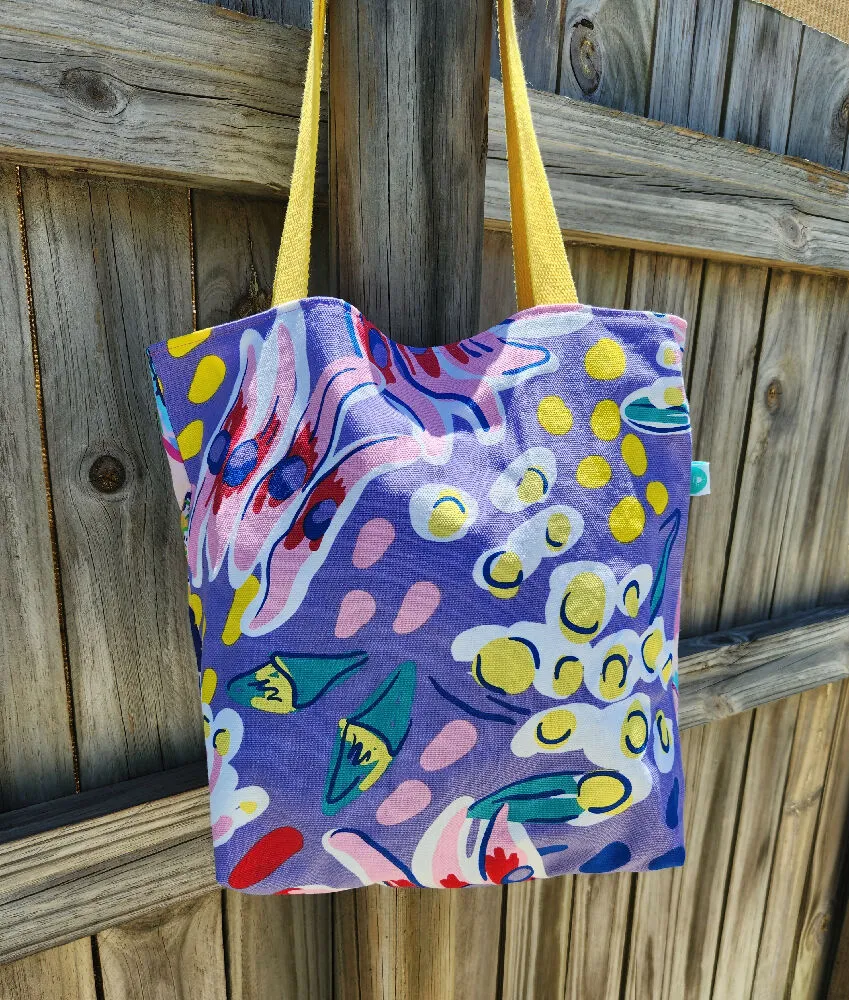 Rainbows and Watercolour Reversible Medium Tote Bag