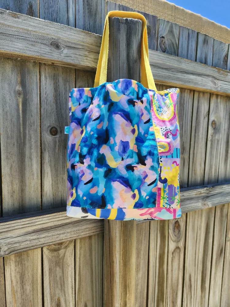 Rainbows and Watercolour Reversible Medium Tote Bag