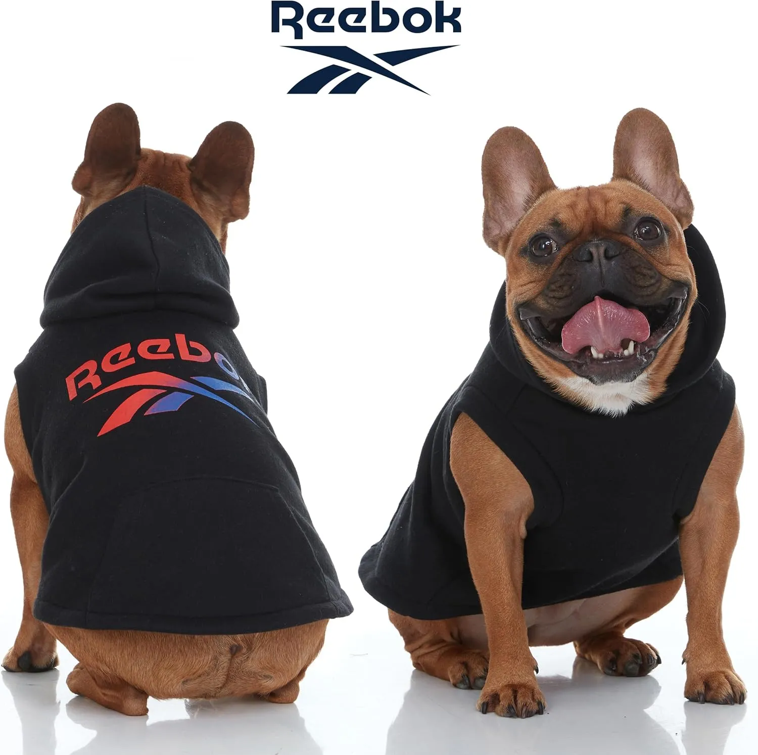 Reebok Dog Hoodie  Fleece Dog Sweater with Leash Hole, Cold Winter Dog Sweatshirt for Small Medium and Large Dogs, Premium Dog Fall Sweater Pullover Hoodie, Cozy Warm Perfect Dog Christmas Outfit