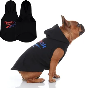 Reebok Dog Hoodie  Fleece Dog Sweater with Leash Hole, Cold Winter Dog Sweatshirt for Small Medium and Large Dogs, Premium Dog Fall Sweater Pullover Hoodie, Cozy Warm Perfect Dog Christmas Outfit