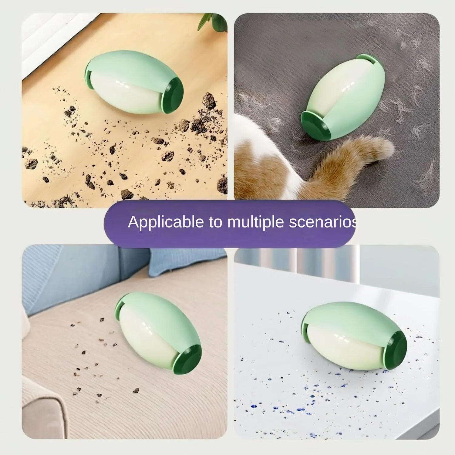 Reusable Lint Rollers for Pet Hair, Washable Sticky Roller for Clothes,for Pet Hair Remover, Portable Home Travel Lint Roller Mini, Super Sticky Lint Roller Ball for Plush Hair, Sweater Depiller (4)
