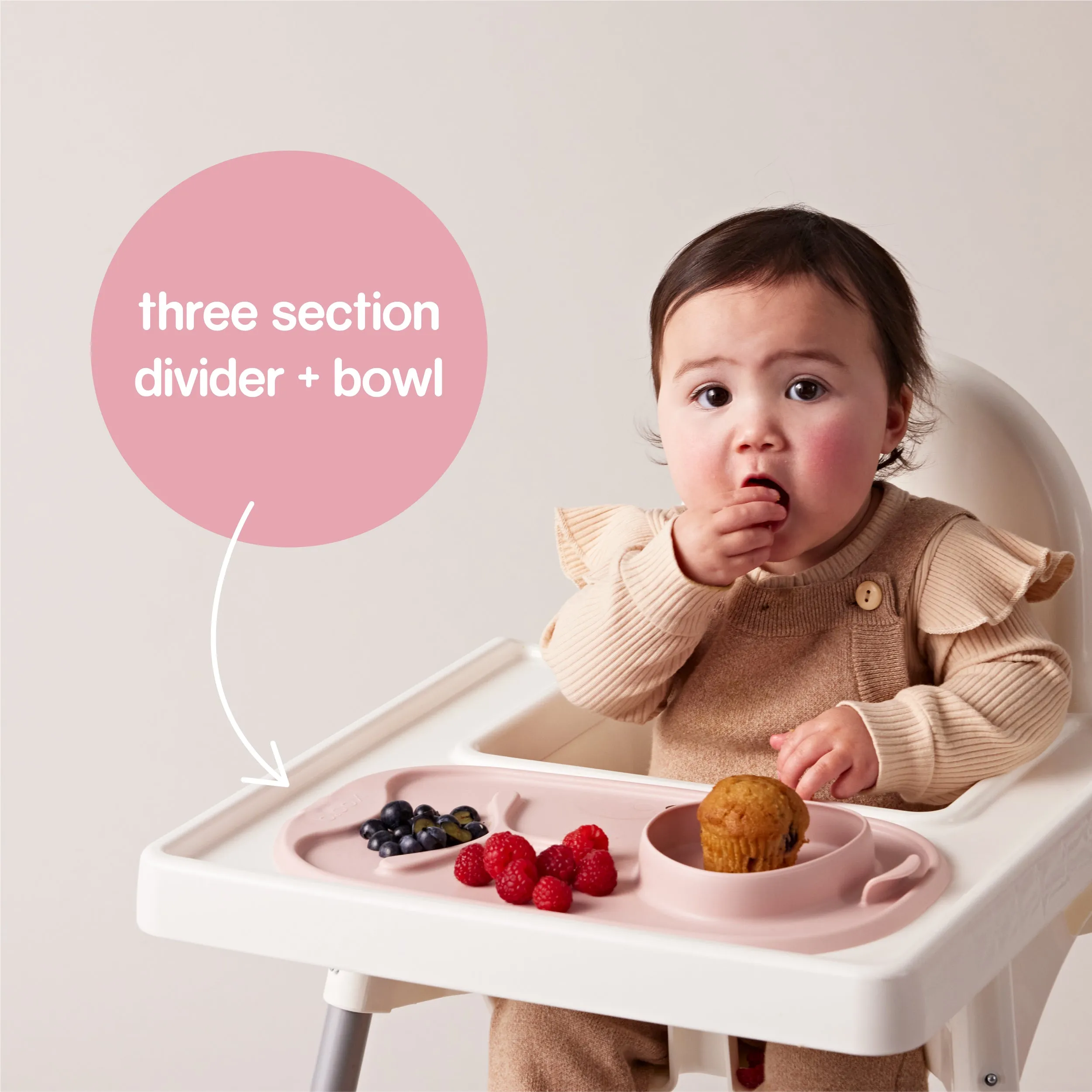 roll   go mealtime mat - blush
