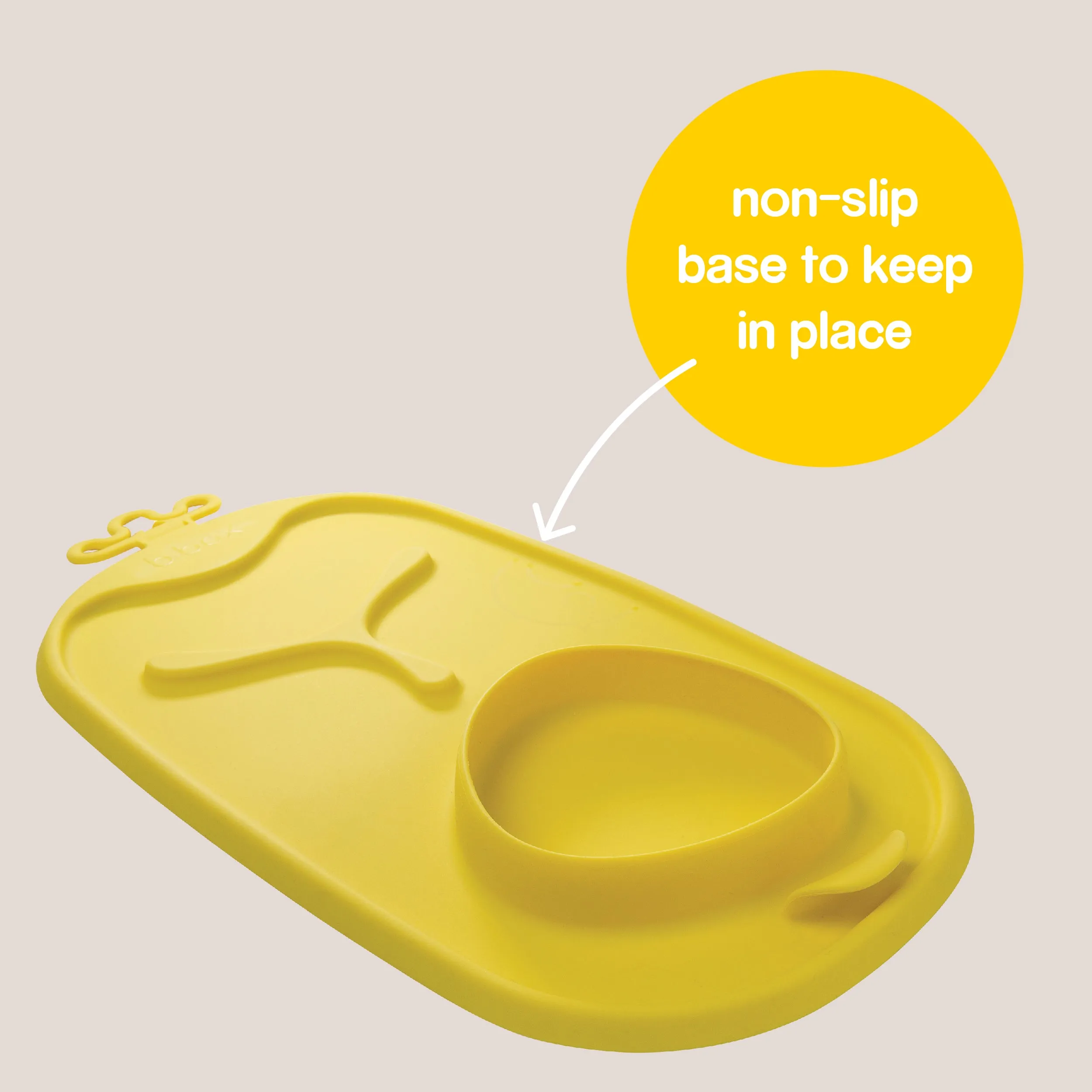 roll   go mealtime mat - lemon sherbet