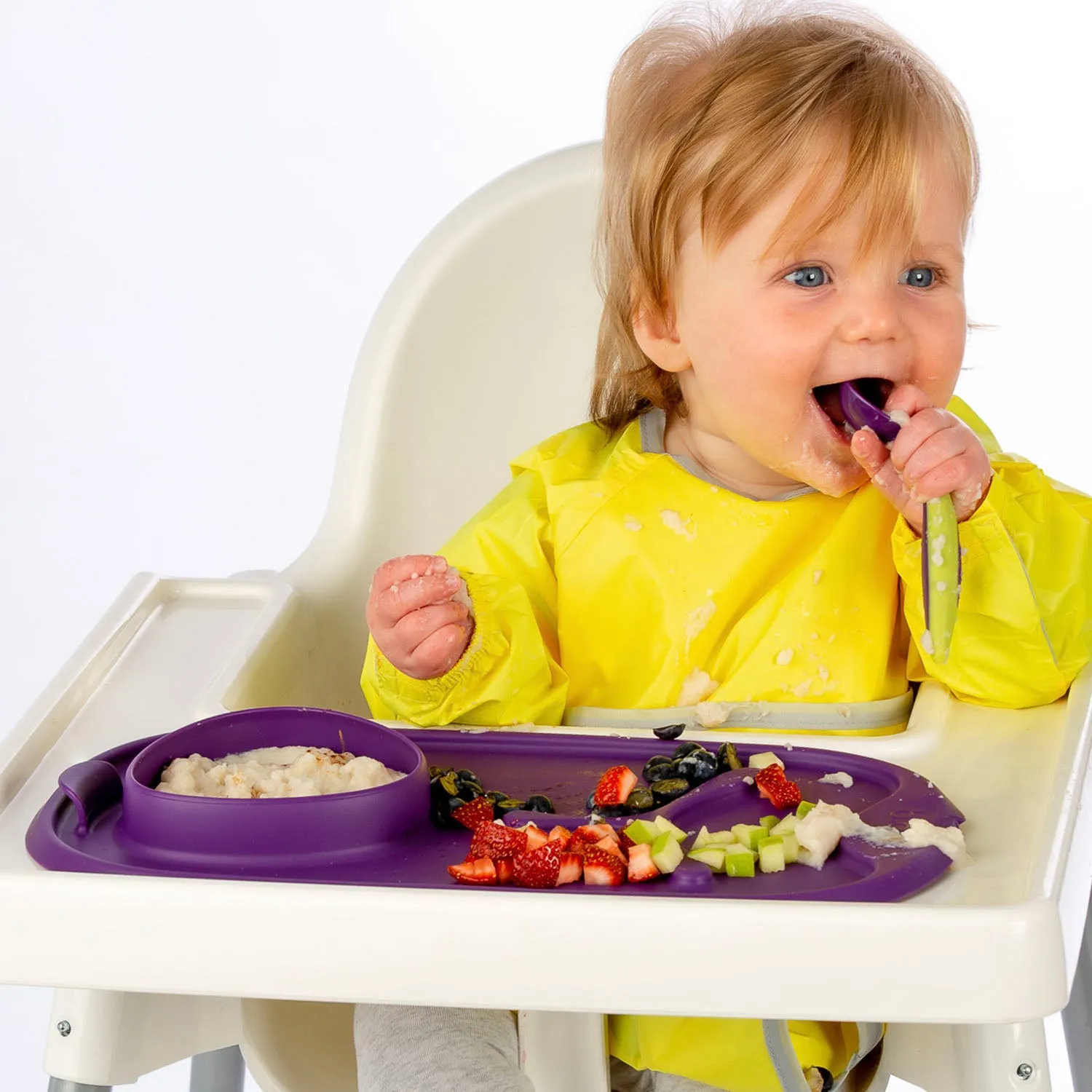 roll   go mealtime mat - lemon sherbet