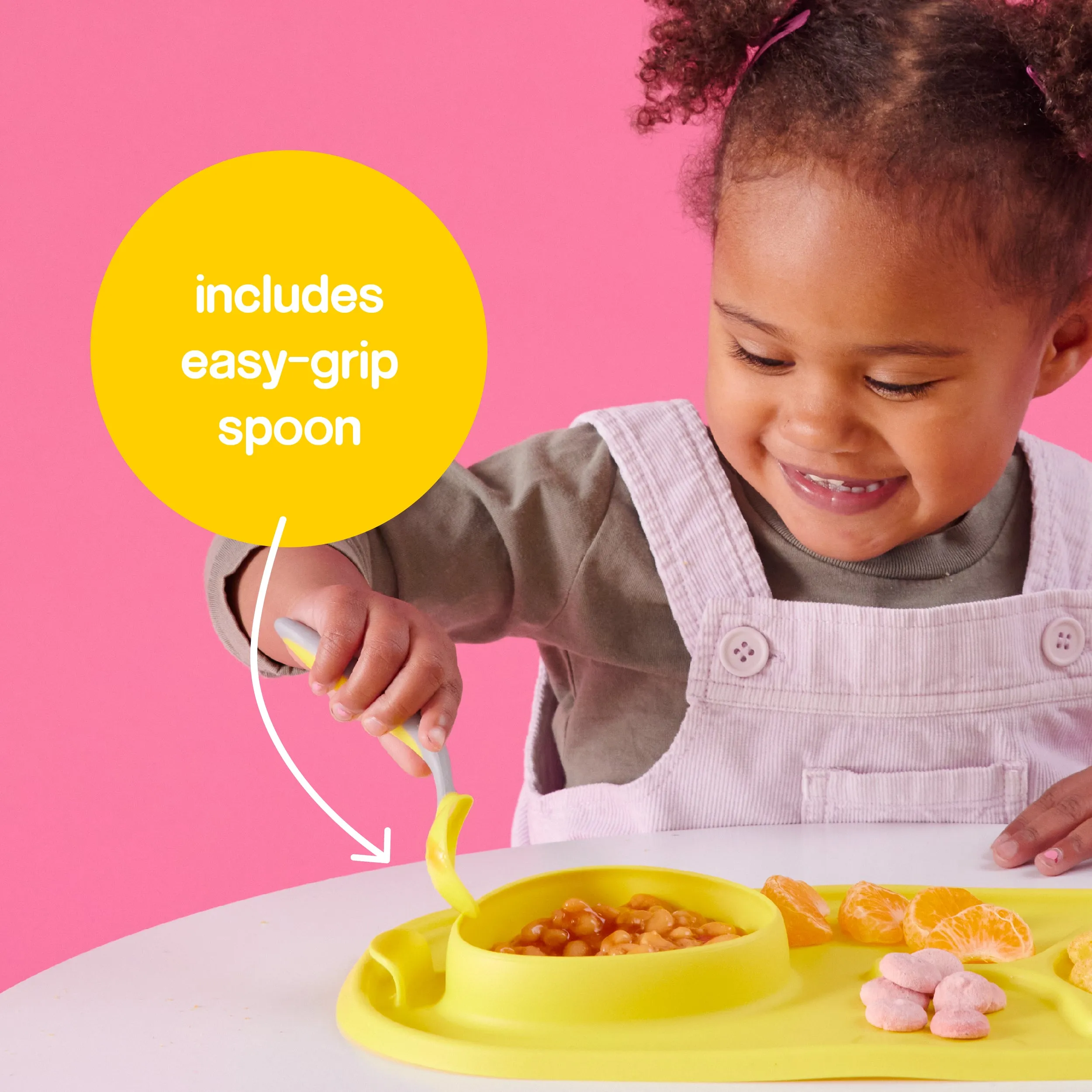 roll   go mealtime mat - lemon sherbet