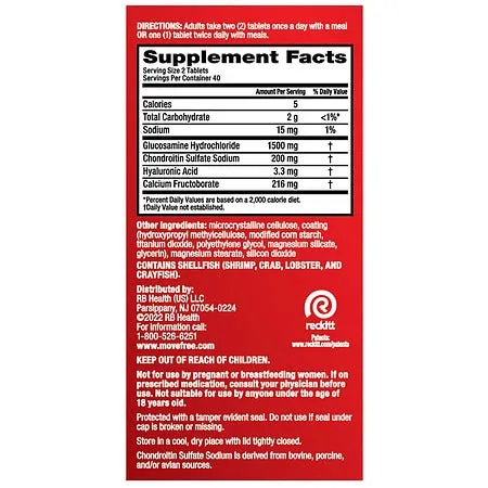 Schiff Move Free Glucosamine Chondroitin   FruiteX-B 80 Tablets
