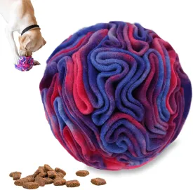 Snuffle Ball for Dogs, Find Hidden Food, Interactive Dog Toys for Boredom, Soft Polar Fleece Machine Washable, Relief Anxiety, Sniffle Ball