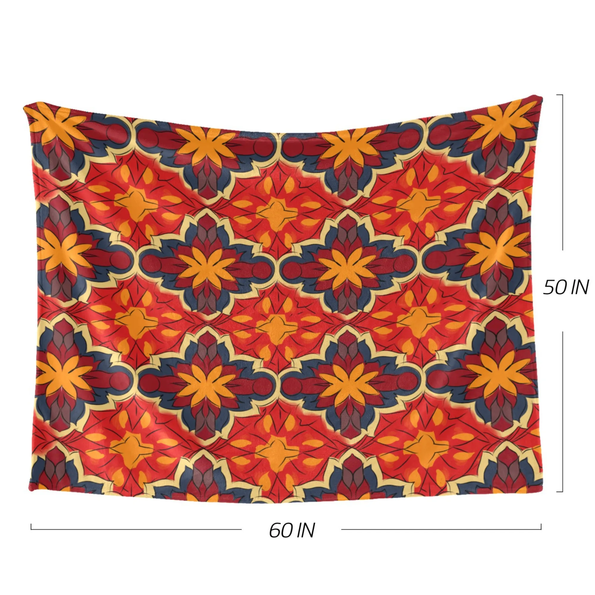 Spanish Sun | Ultra-Soft Micro Fleece Blanket | Durable & Lightweight with Vibrant No-Fade Print | Perfect Autumn Gifts