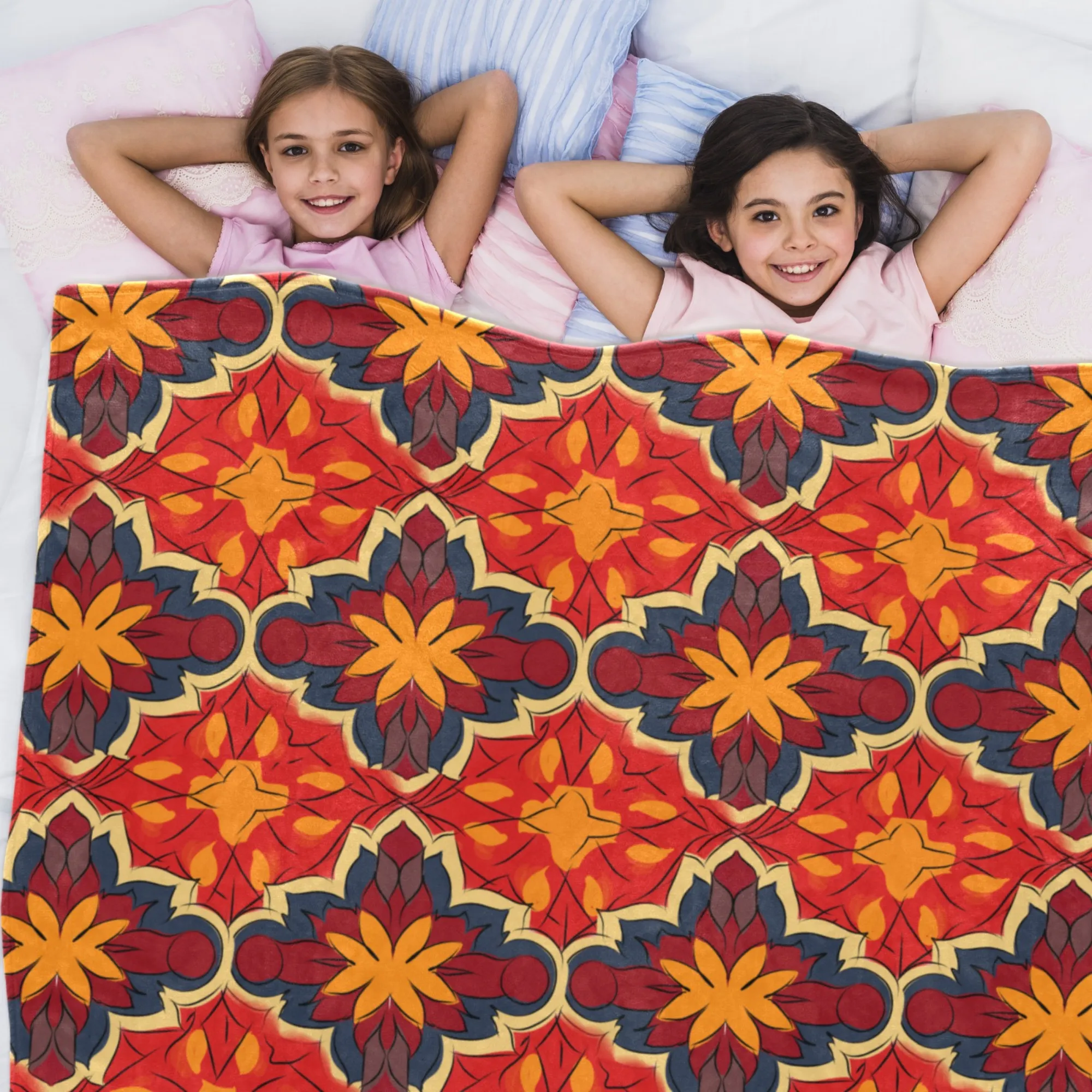 Spanish Sun | Ultra-Soft Micro Fleece Blanket | Durable & Lightweight with Vibrant No-Fade Print | Perfect Autumn Gifts