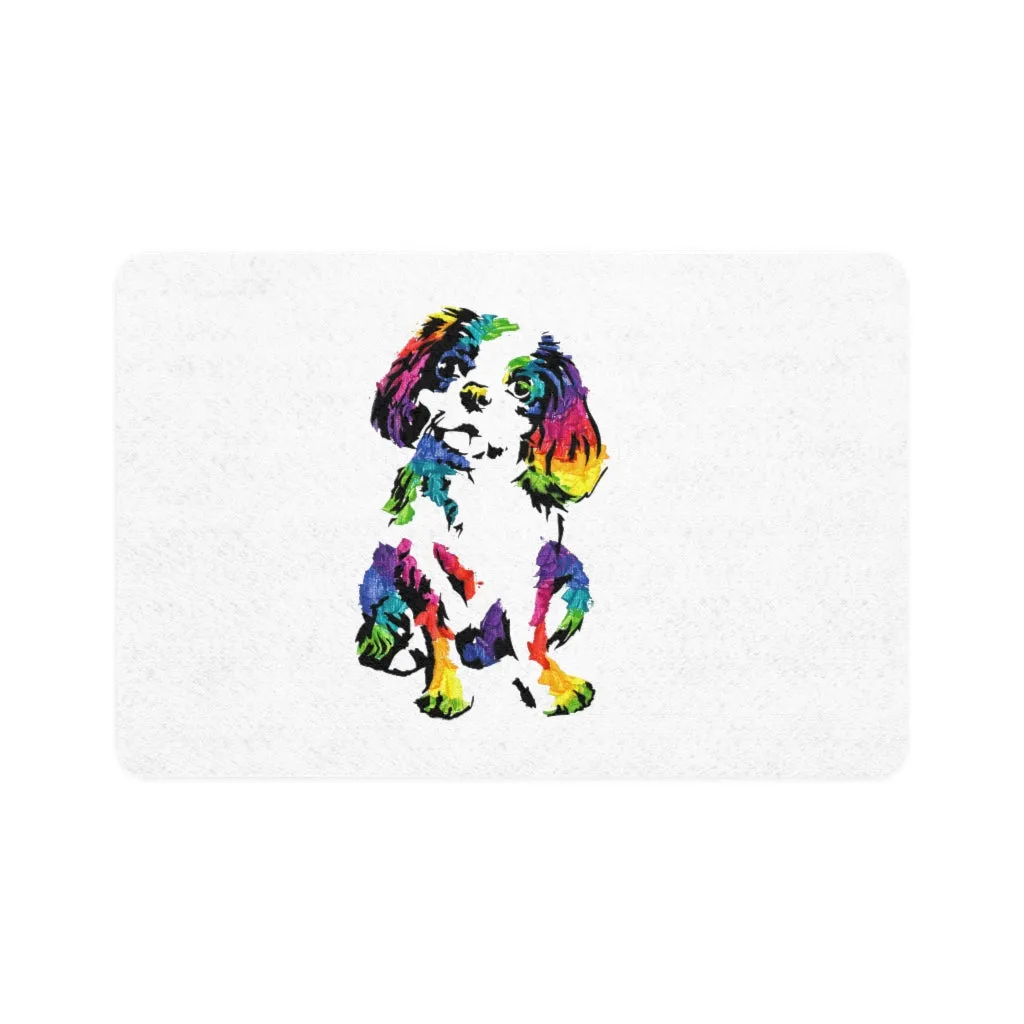 The Colorful Cavalier™ Pet Food Mat