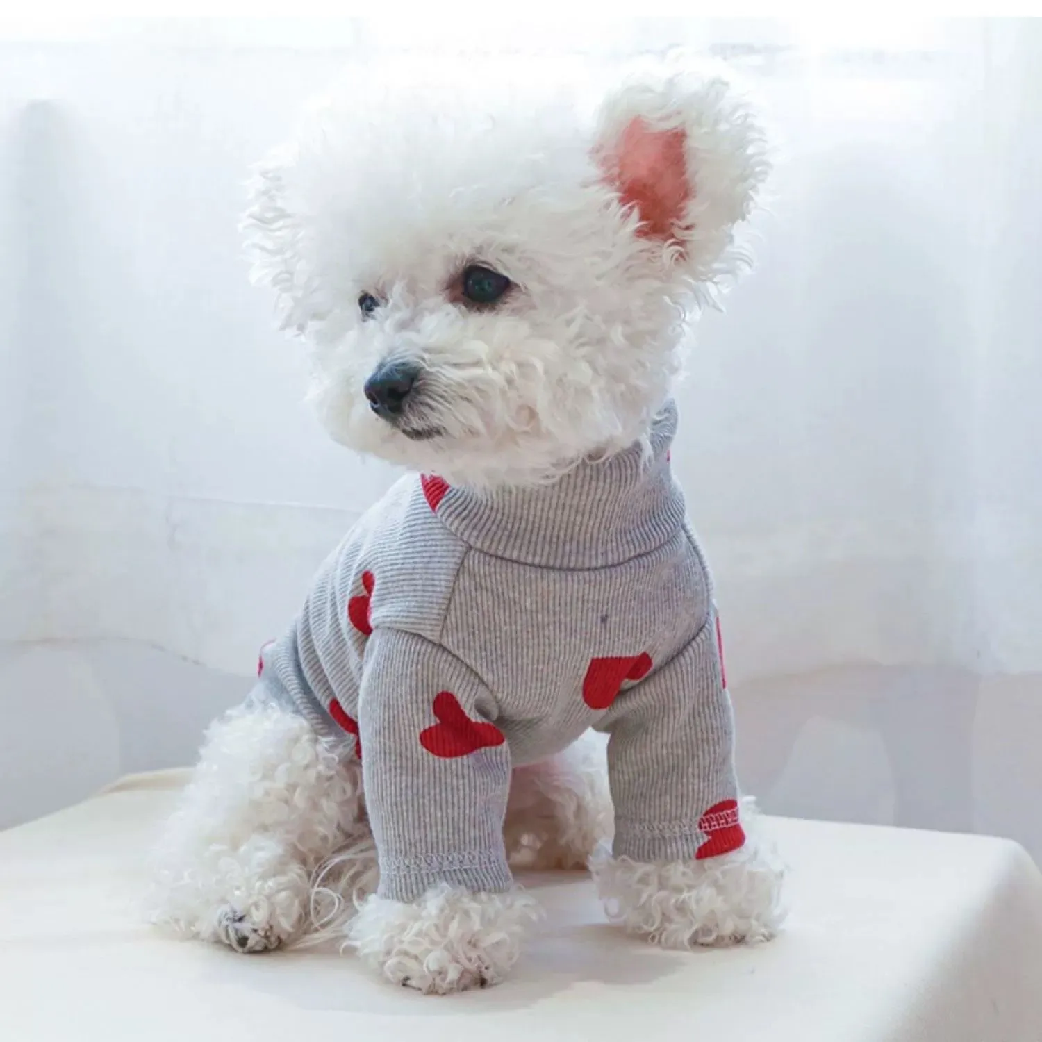 Warm Heart Printed Dog Cat Shirt