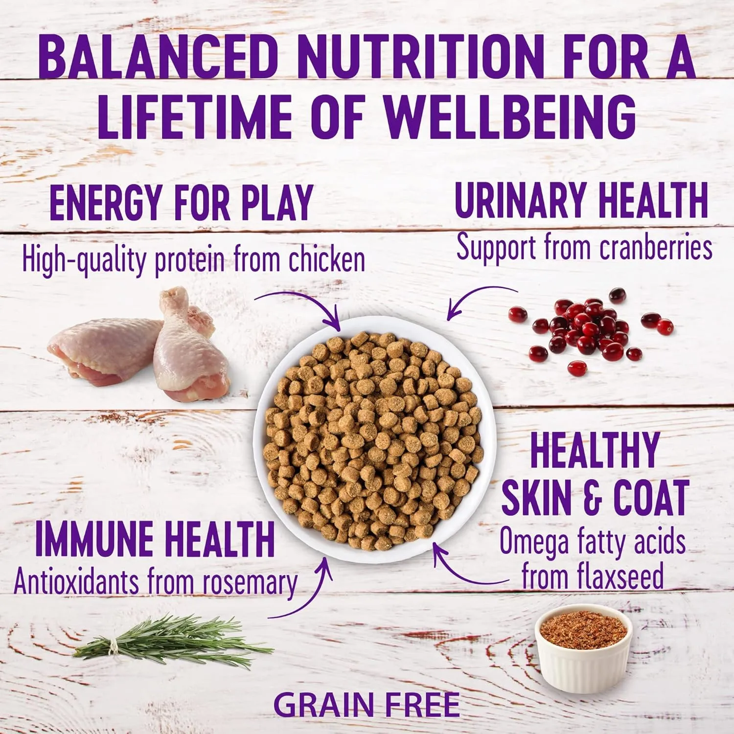 Wellness Complete Health Grain Free Senior Dry Cat Food, 5 Pound Bag Bundle Kittles Natural Grain Free Cat Treats (Chicken, 2 oz)