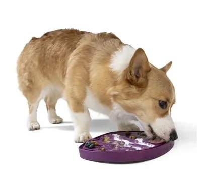 West Paw Seaflex® Feast Mat™: All-in-One Slow Feeder   Lick Mat "Waves" pattern