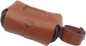 Wildfang Leather Poop Bag Dispenser with Logo Double Compartment for Waste Bag Rolls, Dog Accessory