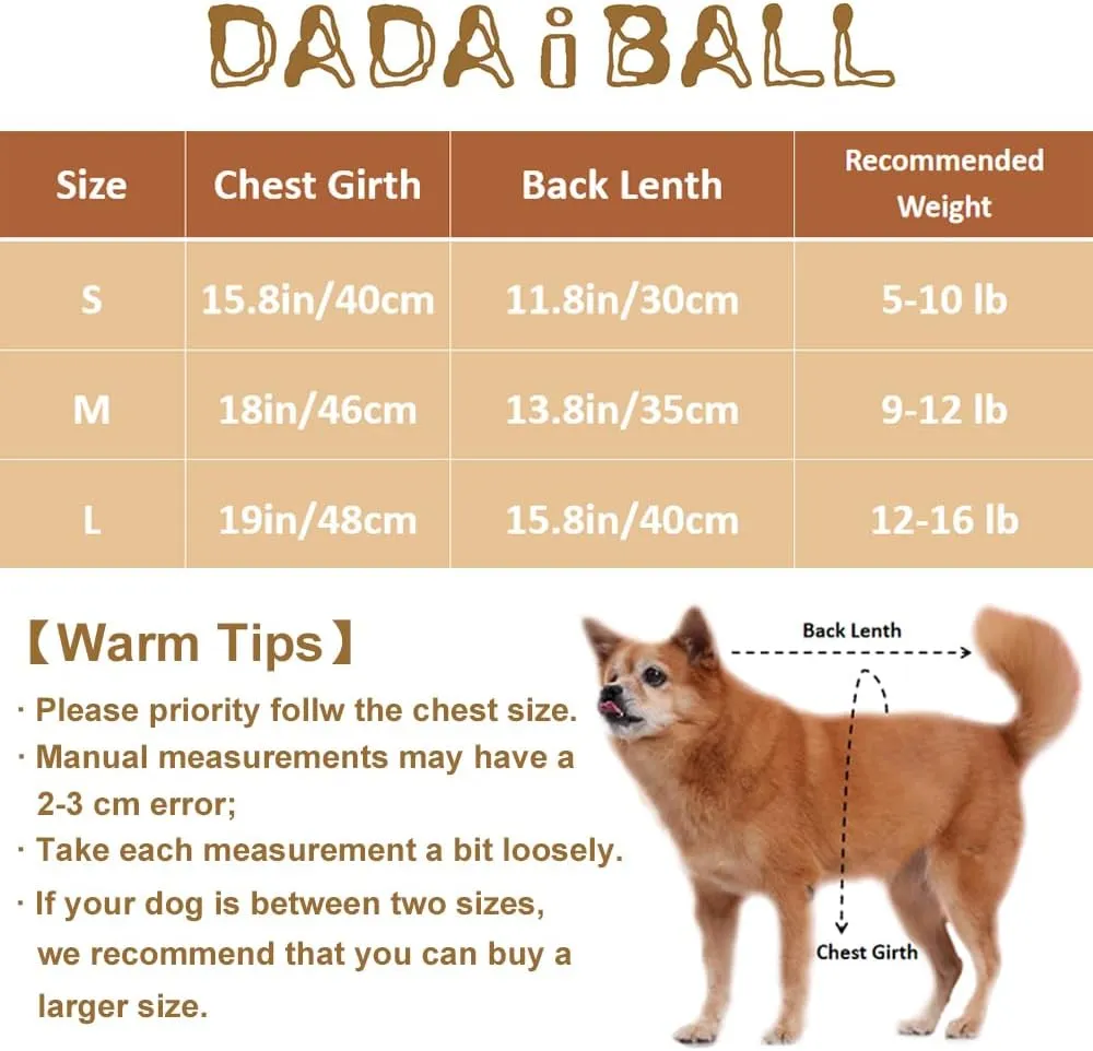 Windproof Warm Jackets for Dogs: Cold Weather Coat with Lapel, Berber Fleece Extra Warm Pet Apparel Button Design for Small Dogs(Brown,Medium)