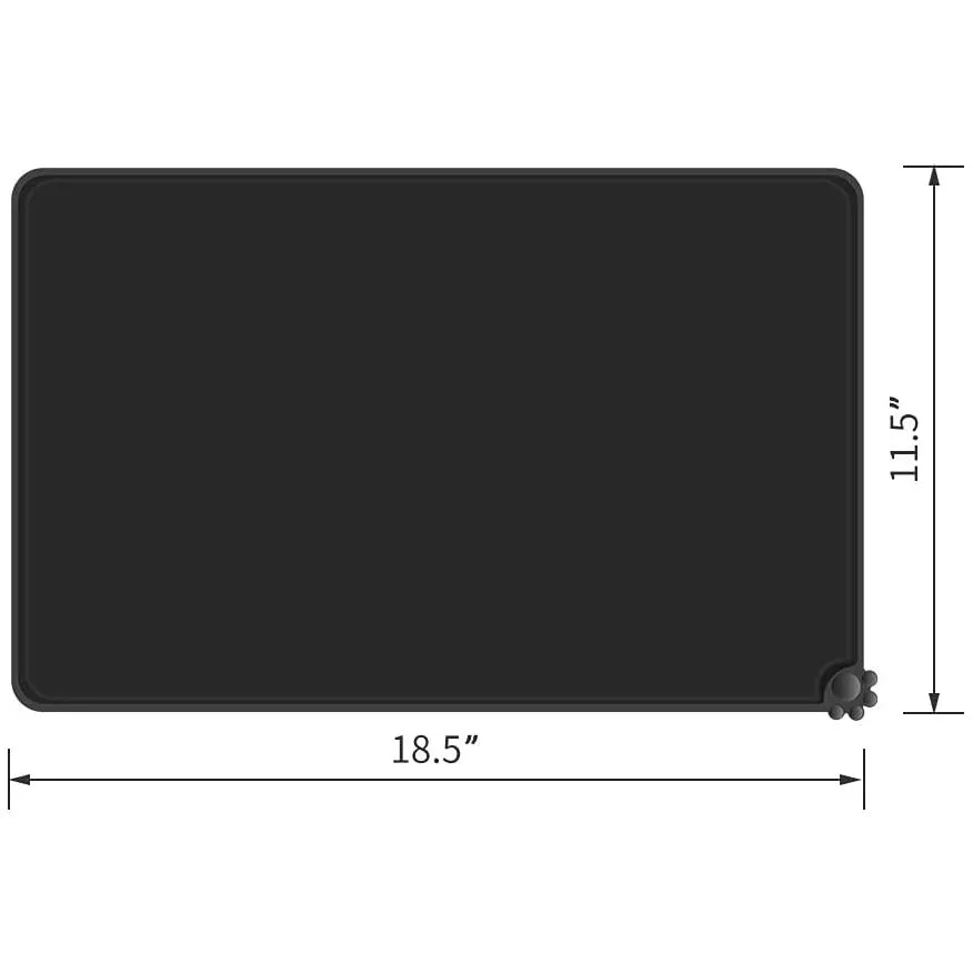 WOOZAPET Silicone Non-Slip Waterproof Large Feeding Mat For Dogs and Cats