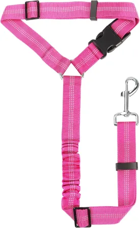 YAODHAOD Dog Seat Belts, Retractable Dog Seatbelts Harness for Car,Adjustable Restraint Safety Leads Vehicle Seatbelt Harness,Nylon Pet Safety Seat Belts Heavy Duty Car Harness for Dogs (Rose Red)